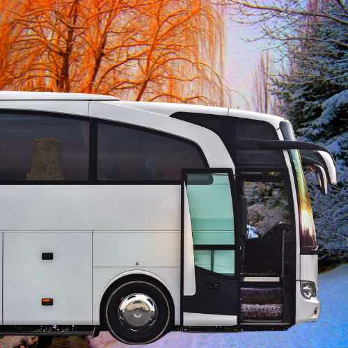 Charter Bus Washington DC white and black Charter Bus Washington DC white and black